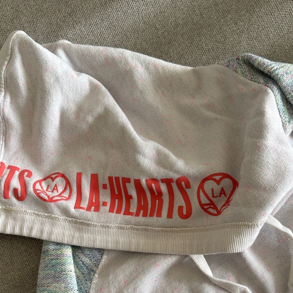 La Hearts Cream and Gray Hoodie - Picture 7 of 9